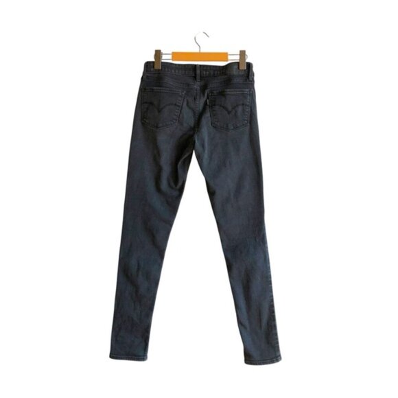 Levi’s 711 Skinny Jeans Soft Black Size 27 Mid Rise Stretch - Picture 7 of 15